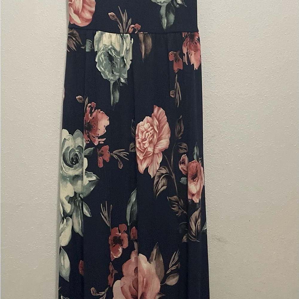 Vanilla Bay A-Line Maxi Skirt in Pink and Orange